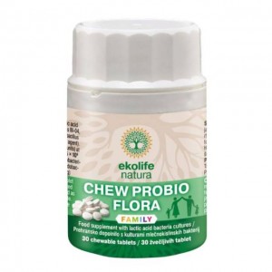 Chew probio flora - probiotici masticabili - 30 tabs
