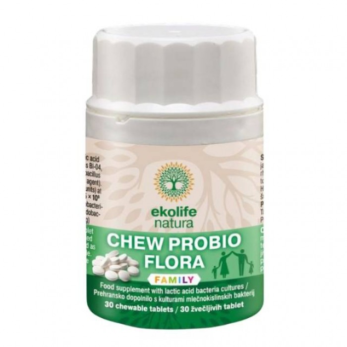 Chew probio flora - probiotici masticabili - 30 tabs