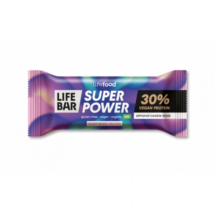 Lifebar proteica super power alle mandorle - bio - 40g