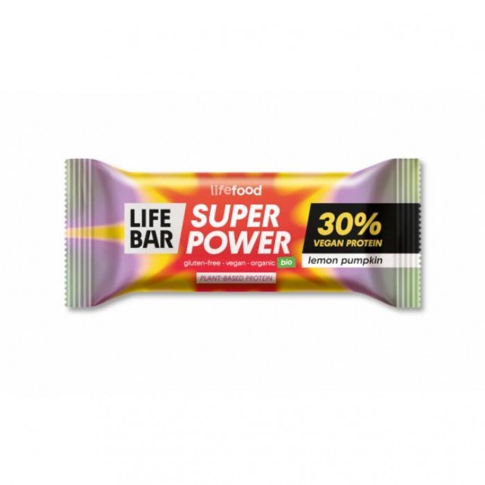 Lifebar proteica super power limone e semi zucca - bio - 40g