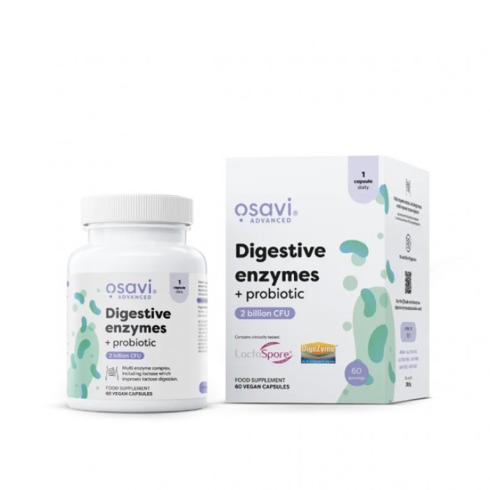 Enzimi digestivi + probiotici - 60 vcaps