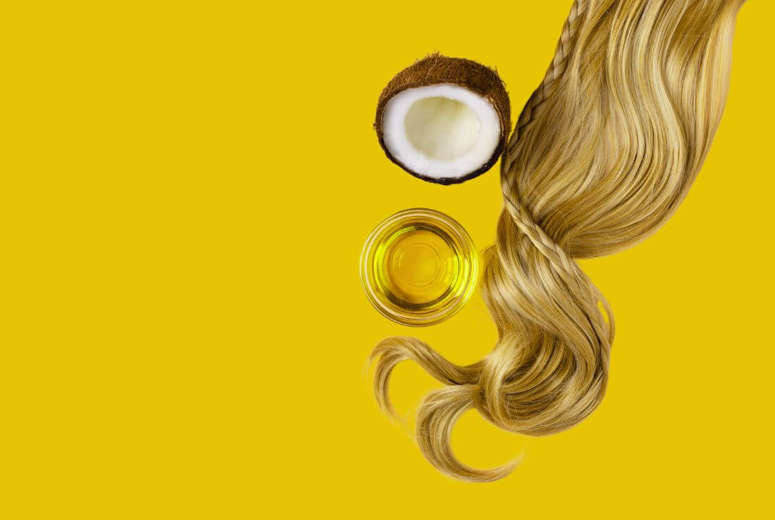 olio di cocco per capelli sani