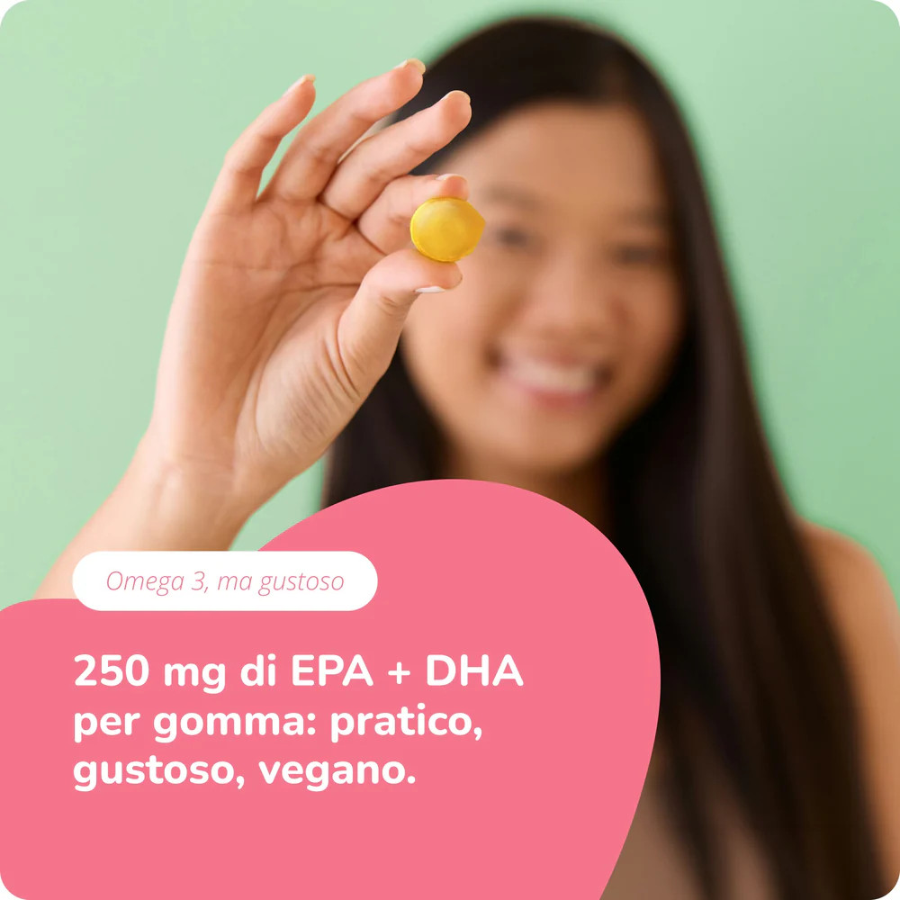 integratore vegano di omega 3 in caramelle gommose