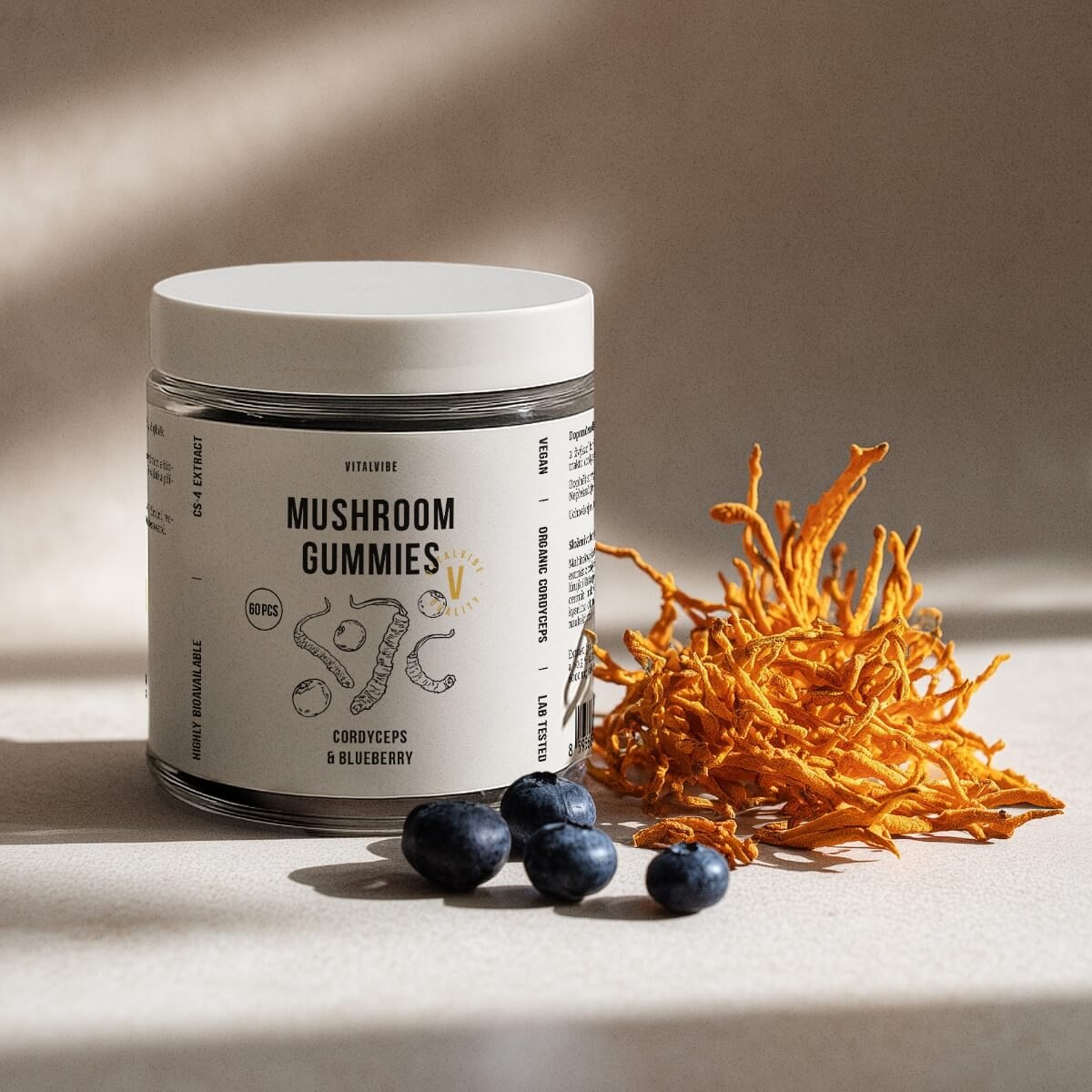 caramelle gommose con cordyceps funghi medicinali